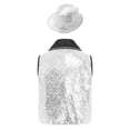 thumbnail image 5 of iiniim Boys Show Outfit Sequin Vest Hat Set For Dance Party Themed Celebration Gear Performance Top Silver 6, 5 of 7