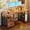 Rustic Brown, variant on YANGLI 51" Gaming Desk with Power Outlets & LED Lights, Reversible with File Cabinet & Monitor Stand, Storage Shelves & Drawer, Black