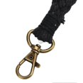 thumbnail image 4 of Boho Keychain Hand Weaving Hollow Style Cotton Rope Black Coating Zinc Alloy Clip Purse Keychain for Car Key, 4 of 5