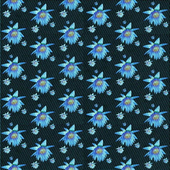 Ahgly Company Indoor Square Patterned Blue Ivy Blue Area Rugs, 6' Square