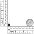thumbnail image 6 of Gem Stone King 14K Yellow Gold Blue Sapphire Pendant Necklace for Women | 2.46 Cttw | Gemstone September Birthstone | Round 8MM | With 18 inch Chain, 6 of 6