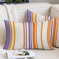 thumbnail image 2 of Orange Striped Pillow Covers 24"x36", Farmhouse Stripes Modern Abstract Art Soft Brushed Microfiber Breathable Throw Pillow Covers, Decorative Pillowcase with Zipper for Couch Sofa Bedroom, 2 of 9