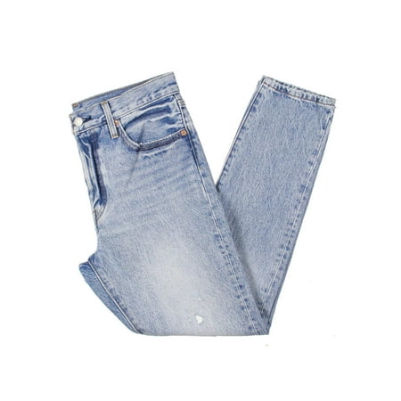 Levi's Womens 501 Destructed Button Fly Skinny Jeans