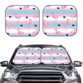 thumbnail image 2 of Naloa Flamingo1 Print 2-Piece Windshield Sunshade,Foldable Car Front Window Sun Shades,for Most Sedans SUV Truck-Large, 2 of 6