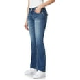 thumbnail image 4 of WallFlower Women's Luscious Curvy Bootcut Mid-Rise Bling Insta Stretch Juniors Jeans (Standard and Plus), 4 of 10