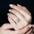 thumbnail image 5 of Rosec Jewels Vintage Inspired Engagement Ring for Women - Oval Moissanite Ring (6X8 mm, 1.75 ct), 14K Rose Gold, US 9.00, 5 of 8