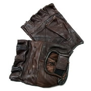 Shelter 280-L Leather Finger Less Gloves - Brown, Large