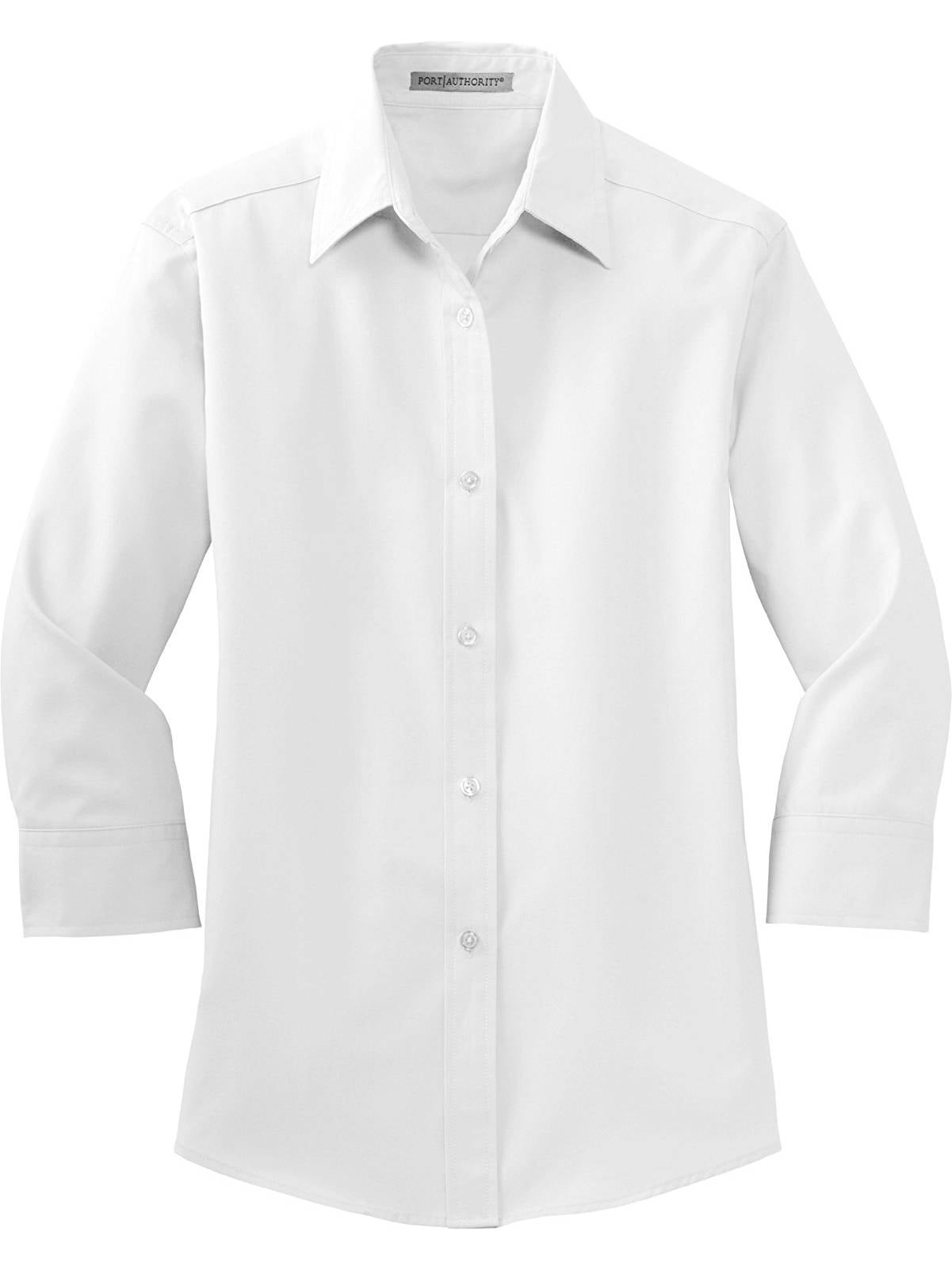 Port Authority Women's 3/4Sleeve Easy Care Shirt. L612, White M