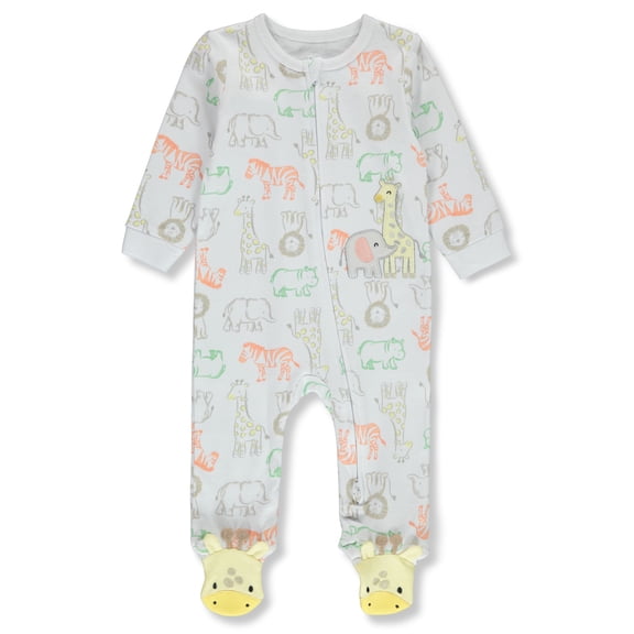 Koala Baby Baby Unisex Jungle Footed Coveralls Color: white Size: 0 - 3 months