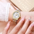 thumbnail image 5 of TAXAU Two Tone Womens Watches Elegant Date Watches For Women Small White Face Watches Women Gold Sliver Stainless Steel Strap Watches For Ladies Simple Water Resistant Women Wrist Watch Quartz Watch, 5 of 8