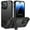 Black, variant on for iPhone SE 2022 / iPhone SE 2020 / iPhone 8 / iPhone 7 4.7 inch Rugged Case, Heavy Duty Hard PC + Soft TPU Hidden Built-in Kickstand Screen & Camera Protection Anti-Fall Shockproof Case,Blue