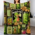 thumbnail image 3 of Nawypu  Pickle Blanket, Pickles Gifts for Kids, Pickle Blanket for Pickles Lover, Just A Girl Who Loves Pickles Throw Blankets, Funny Pickle Gifts Blanket for for Living Room Bed Sofa Couch, 3 of 6