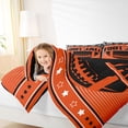 thumbnail image 4 of jejeloiu Rugby Sport Game Twin Comforter Sets,Orange Gray Black Bedding Set For Football Gamer Reversible 2-Piece, 4 of 8
