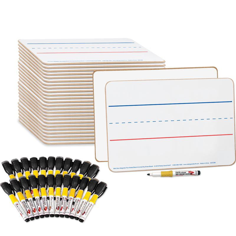 Mini 9"x 6" 2Sided Blank And Lined Dry Erase Boards 24Student Pack Walmart