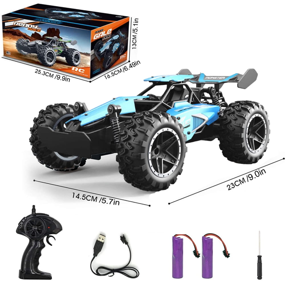 Remote Control Car, 1:18 High Speed RC Cars, 2.4Ghz, 2 Batteries, Drifts Up To 20+ km/h, Toy for Boys & Girls Gifts for Kids
