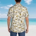 thumbnail image 4 of Rateoe Different Butterflys Pattern Men’s Hawaiian Shirt – Short Sleeve Button-Down Tropical Beach Shirt, Lightweight & Breathable Casual Aloha Shirt with Pocket,Small, 4 of 7