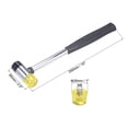 thumbnail image 2 of Unique Bargains 25mm Double-Faced Rubber Hammer with Soft/Hard Replacement Mallet Non-Slip Grip, 2 of 5
