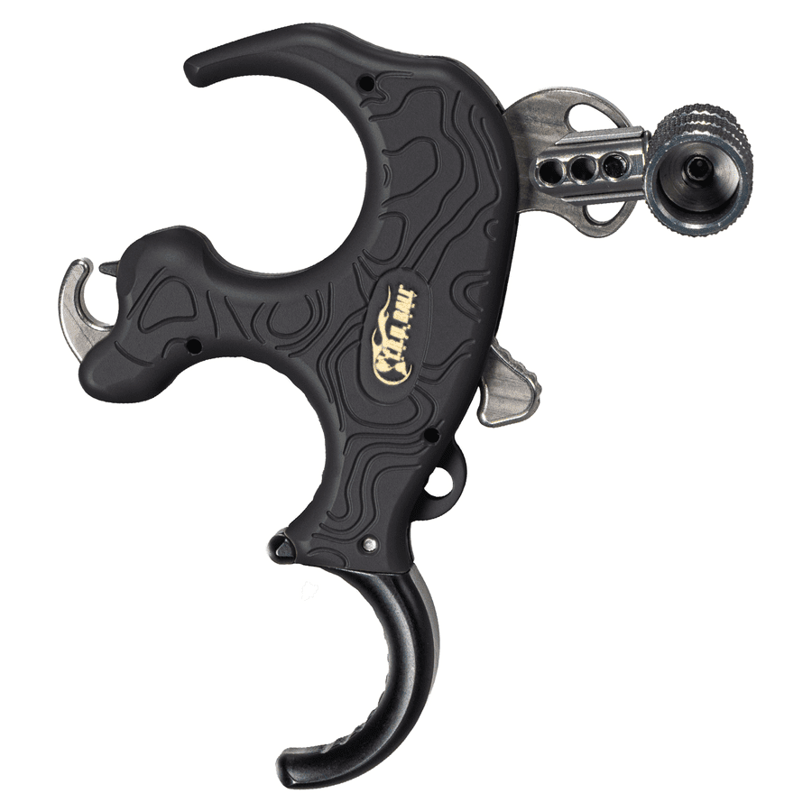 T.R.U. Ball Ridgepoint Pro Flex CK 3 Finger Aluminum/Brass Thumb Release Midnight Cerakote Lanyard Included (TRGP-MDMD)