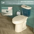 thumbnail image 6 of 19 Inch Tall Toilet for Seniors, Elongated High Toilet, Comfort Bowl Height 19” Toilet, Seat Height 20 Inch, Two-Piece, Dual Flush 1.1/1.6 GPF, 12” Rough In, Bone Color, for Bathroom, 6 of 9