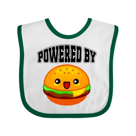 

Inktastic Hamburger Powered by Burgers Gift Baby Boy or Baby Girl Bib