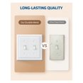 thumbnail image 2 of DEWENWILS Double Toggle Light Switch Covers, Aged Bronze/Antique Brass/White Outlet Wall Plates, Heavy-Duty Metal Material, 2 of 4