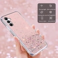 thumbnail image 4 of Compatible with Samsung Galaxy A54 Case Cute Glitter Clear Sparkly Cases Shockproof Samsung A54 Phone Case for Women Girls Silicone Slim Bling Protective Cover (Pink), 4 of 14
