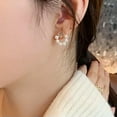 thumbnail image 6 of K-KED New Elegant Flower Pearl Zircon Earrings Stud Drop Dangle Delicate Jewelry Women Wedding-2.Bowknot, 6 of 8