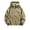 Green, variant on Men's Loose Long Sleeve Hooded Half-Zip Spliced Multi-Pocket Cargo Jacket Black M