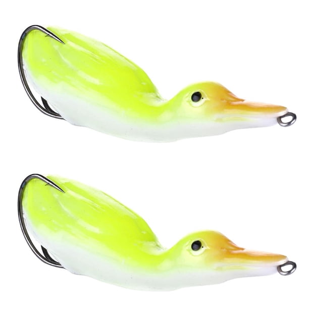 Señuelos de pesca perfecl 2 piezas 10.5 cm color Amarillo fluorescente