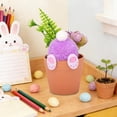 thumbnail image 5 of Kumdkd Easter Bunny Mini Flower Pot, Purple Plastic Small Decorative Planter for Succulents, Cute Tiered Tray Decor, Spring Home Ornament, 5.11x2.75x0.78 in, 5 of 6
