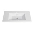 thumbnail image 5 of Noble House 36" Resin Bathroom Vanity Top Sink, Modern Integrated Basin, Easy-Clean, Scratch-Resistant, Glossy White, 5 of 6