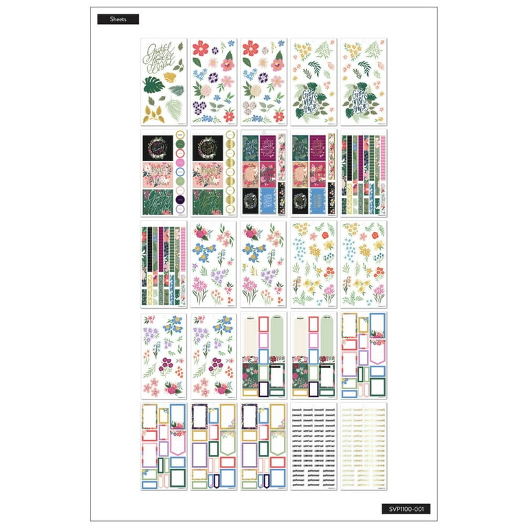 The Happy Planner Mega Value Pack Stickers 100 Sheets Colorful Boxes