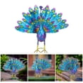 thumbnail image 2 of BQBQERT Decorative Metal Sculptures Figures Garden Ambiances Pondside Peacocks Figurines, 2 of 10