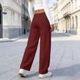 thumbnail image 5 of MaFYtyTPR Sweatpants for Women Women's Fashion Solid Color Elastic Waist Adjustable Drawstring Pocket Baggy Long Pants A-Wine XXL, 5 of 5