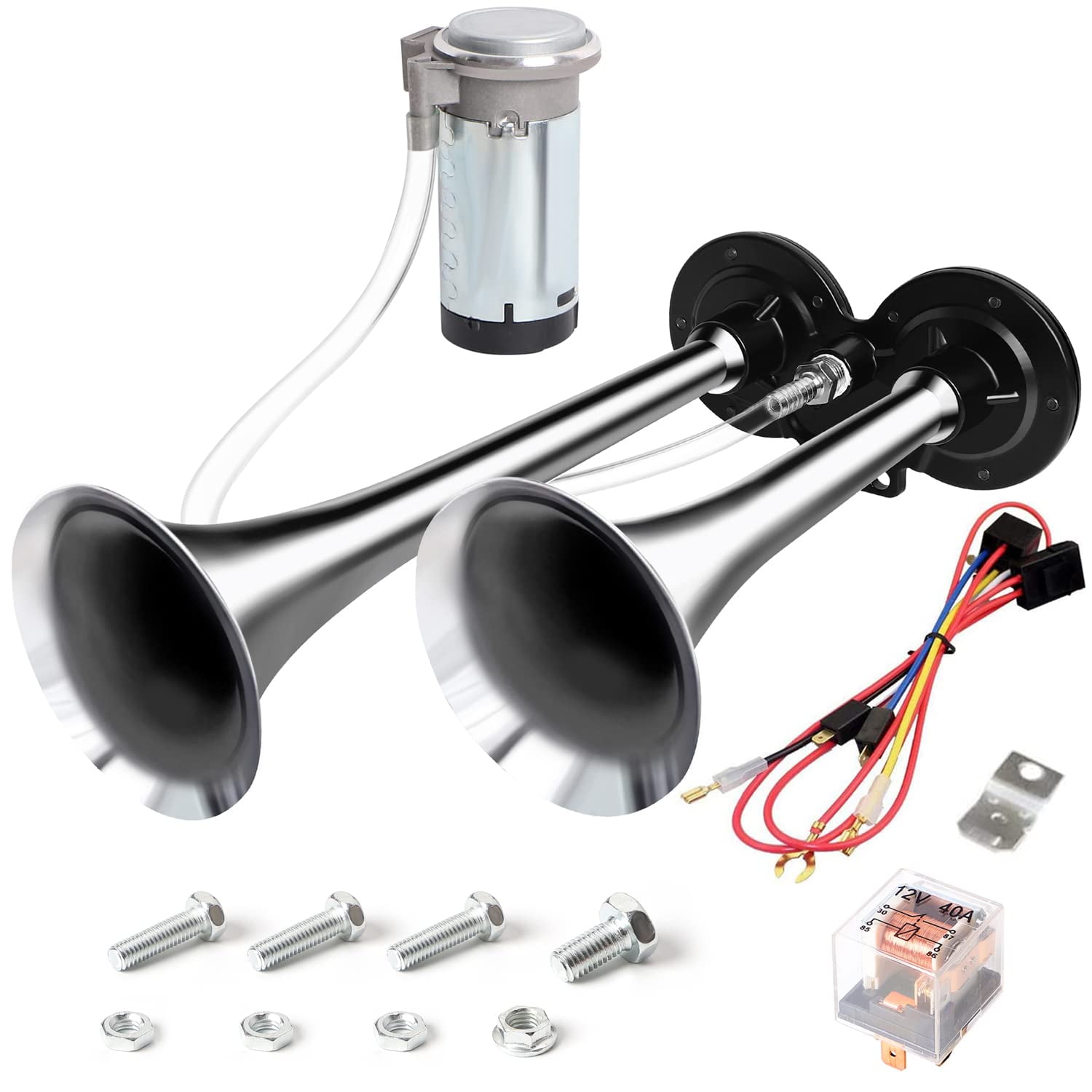 CARFKA Air Horn for Truck Boats Car, 150DB Super Loud Train Horns Kit