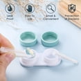 thumbnail image 3 of 6 Pack Portable Mini Contact Lens Cases, Colorful Contact Lens Container Holder with Storage Box Tweezers Wearing Stick Kit for Travel & Home (Colour), 3 of 7