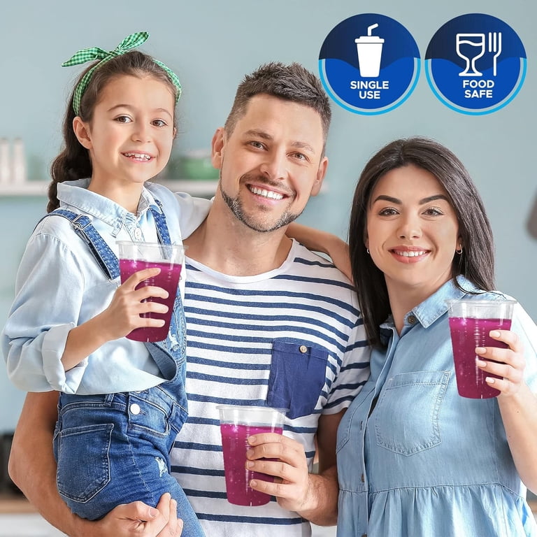 PAMI Clear Plastic Cups, 9 oz, 80-Pack photo 2