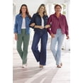 thumbnail image 6 of Woman Within Plus Size Stretch Denim Wide-Leg Five-Pocket Jeans, 6 of 6