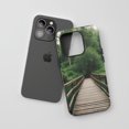 thumbnail image 2 of Wooden Bridge Forest For All iPhone Series Tough Phone Case Nature Green, 2 of 7