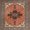 thumbnail image 1 of Ahgly Company Machine Washable Indoor Square Traditional Light Copper Gold Area Rugs, 4' Square, 1 of 7