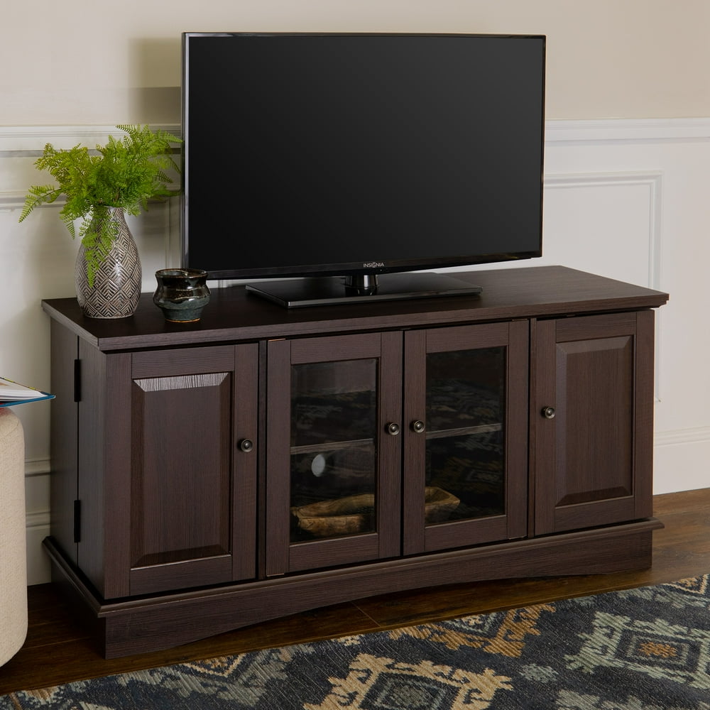 Walker Edison Wood TV Stand for TVs up to 55", Espresso