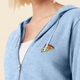 thumbnail image 5 of Dalix Pizza Embroidered Fleece Zip Washed Hoodie Cold Fall Winter Women in Misty Blue XL X-Large, 5 of 5