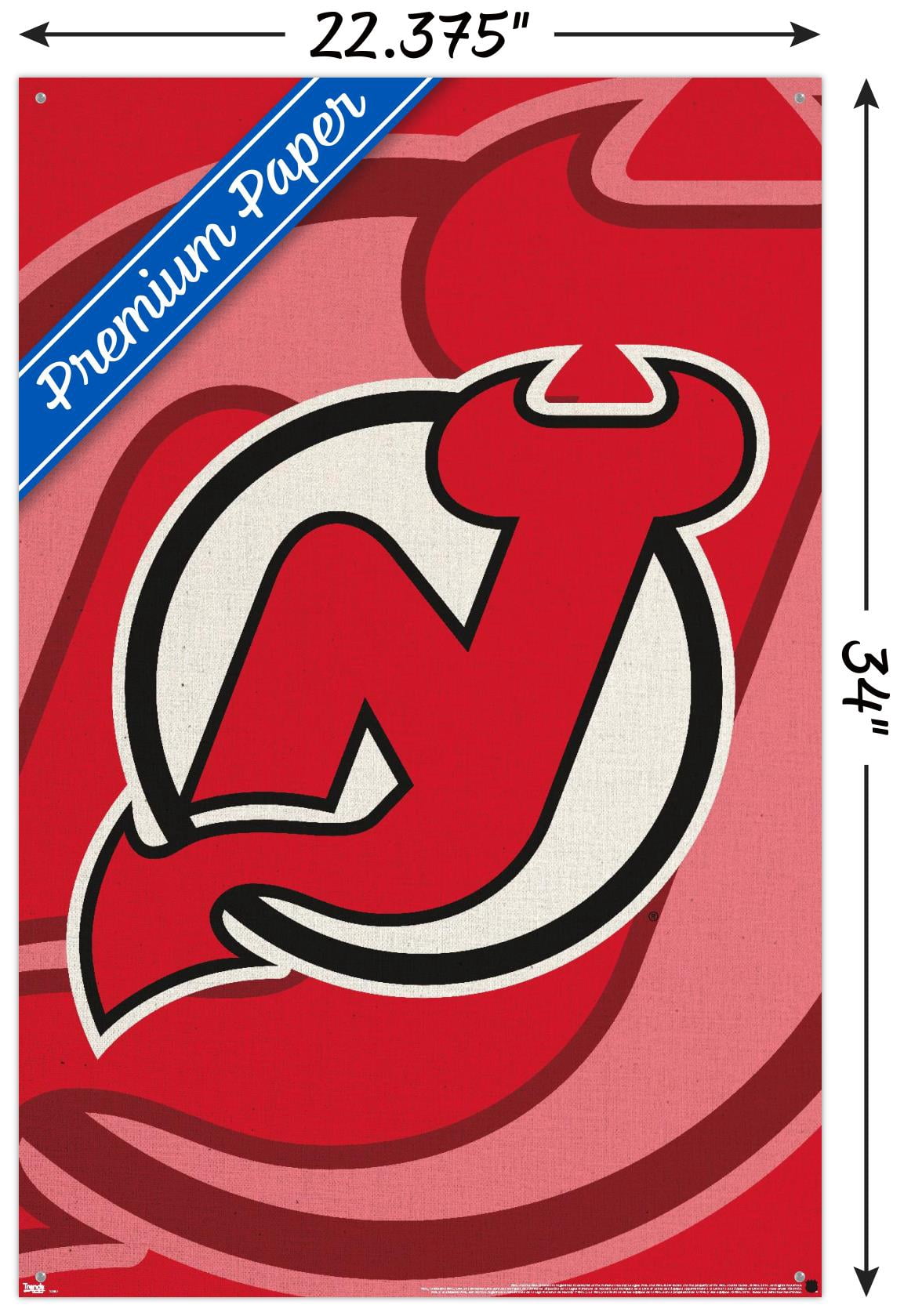 NHL New Jersey DeVils - Logo 14 Wall Poster with Push Pins, 22.375" x 34"