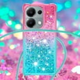 thumbnail image 4 of Funda para Xiaomi Redmi Note 13 Pro 4G Brillantina Líquida Divertida Reluciente y con Cristales en Movimiento Cuerpo Cruzado con Cordón Ajustable, 4 of 5
