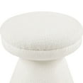 thumbnail image 4 of Furniture of America Thia Modern 17.5" Upholstered Mushroom-Shape Design Stool, Beige, 4 of 5