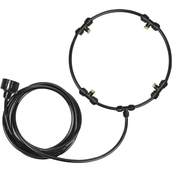 Outdoor Fan Misting System, with 10ft Extension Tube and 5 Nozzles, for Patio, Garden and Greenhouse