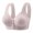 Purple, variant on WREESH Push-Up Bra Full-Figure Bra Women Fixed Cup Front Button Bra Women Plus Size No Underwire Bras Bra Thin Cut Perforated Cup Breathable Bra Bra Underwear Beige