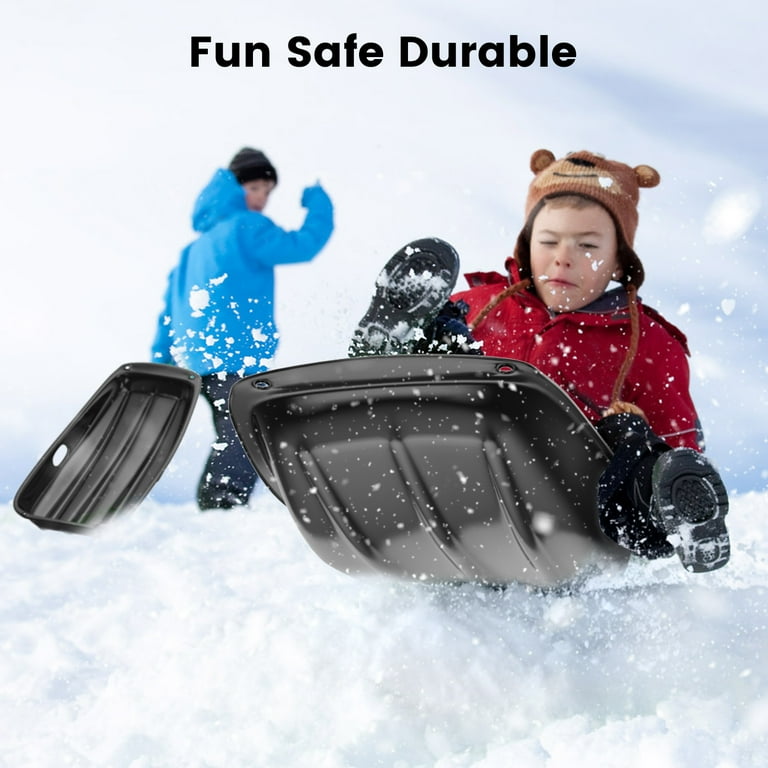 36in Downhill Xtreme Flexible Adults And Kids Plastic Toboggan Snow Sled For Up To 2 Riders With Pull Rope And Handles Black E2013f7a 7773 4bdc 84e8 3fe3259fa796.f9752a00142e25407f46afbc9ce713a8