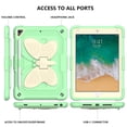 thumbnail image 7 of FJLBDE Case for iPad 6th / 5th Generation (2018 2017), iPad Air 2 / Air 1, iPad Pro 9.7 inch with Butterfly Stand, Protective Cover with Pencil Holder Shoulder Strap for Kids Girls, Beige Green, 7 of 7