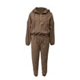 thumbnail image 7 of Kaemgyyd Women 2 Piece Tracksuit Corduroy Half Zip Long Sleeve Hooded Sweatshirt and Sweatpants Two Pieces Outfits Sweatsuit Set, 7 of 7